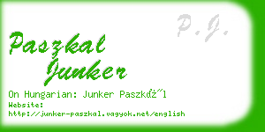 paszkal junker business card